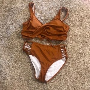 Venus Metallic Copper Bikini NWT